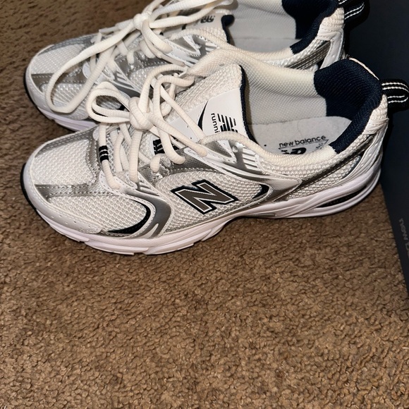 New balance 530 white/navy blue - Picture 3 of 5